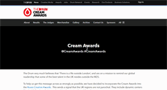 Desktop Screenshot of creamawards.co.uk